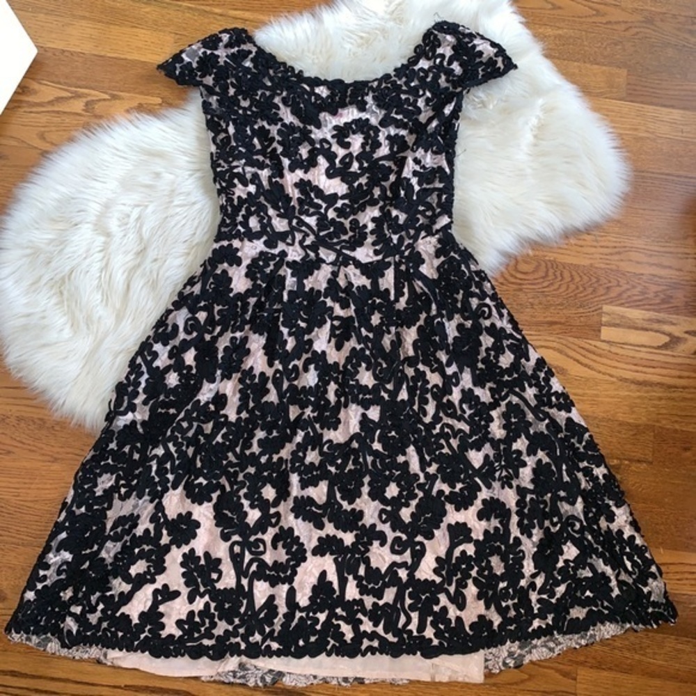 Yoana Baraschi black nude lace pin up dress 4
